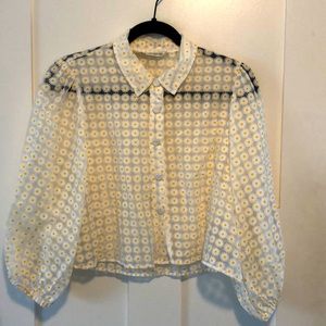 Zara flowered crop top M